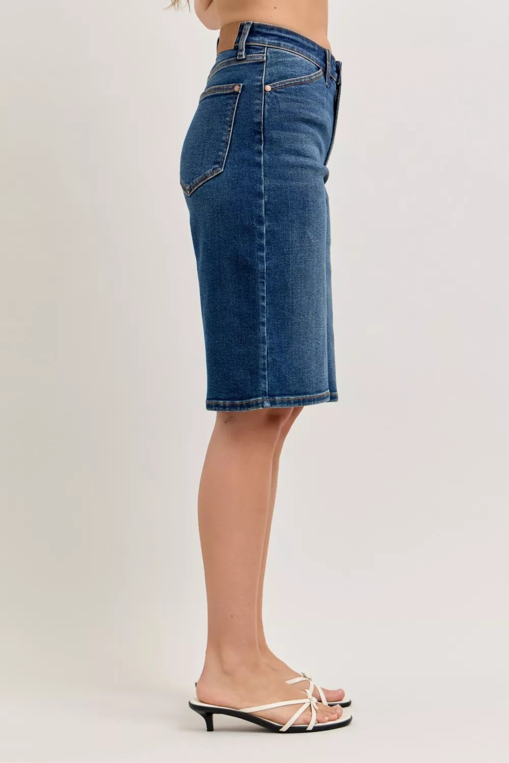 Dk Judy Blue High Waist Bermuda Denim Shorts