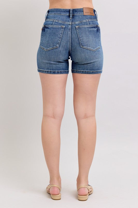 Medium Judy Blue Full Size High Waist Denim Shorts Plus Size