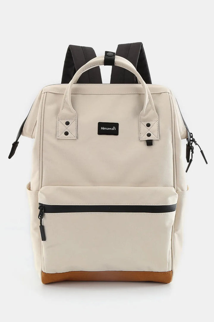 Ivory Himawari Waterproof Canvas Travel Backpack Bag With Usb Port