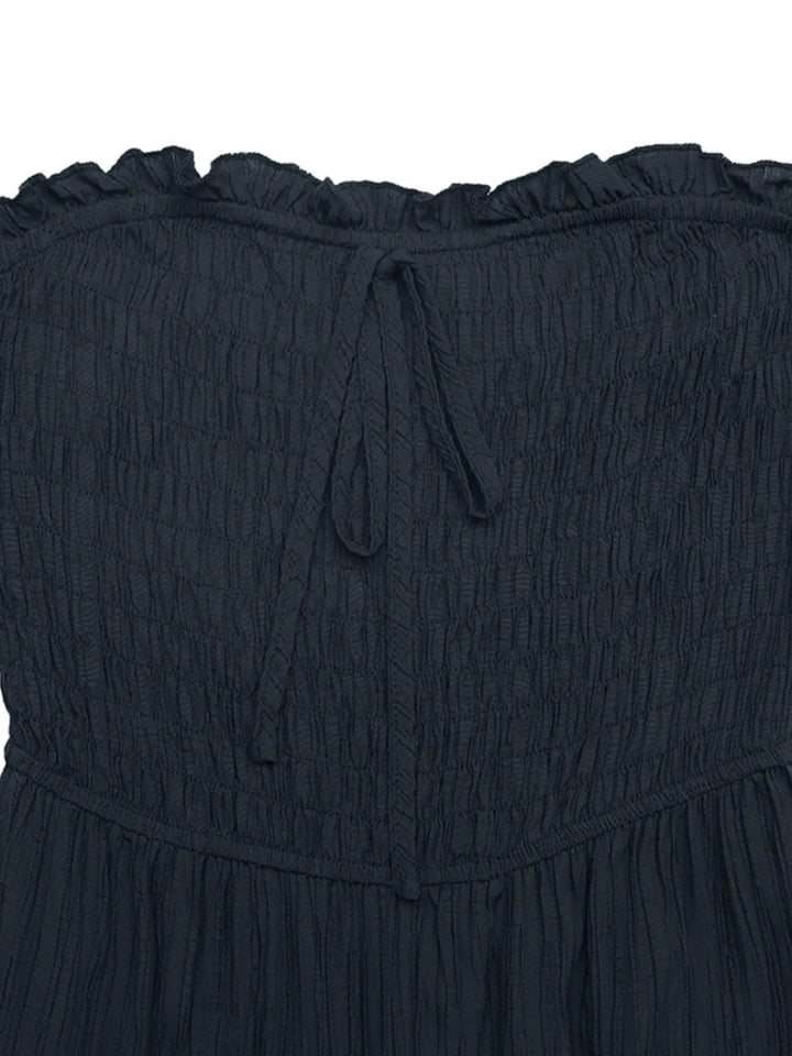 Smocked Tube Wide Leg Jumpsuit 1