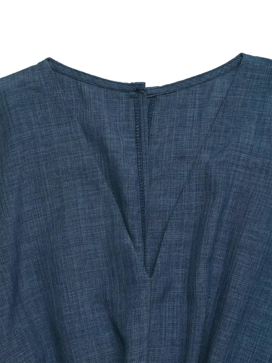 Casual V Neck Elastic Waist Romper