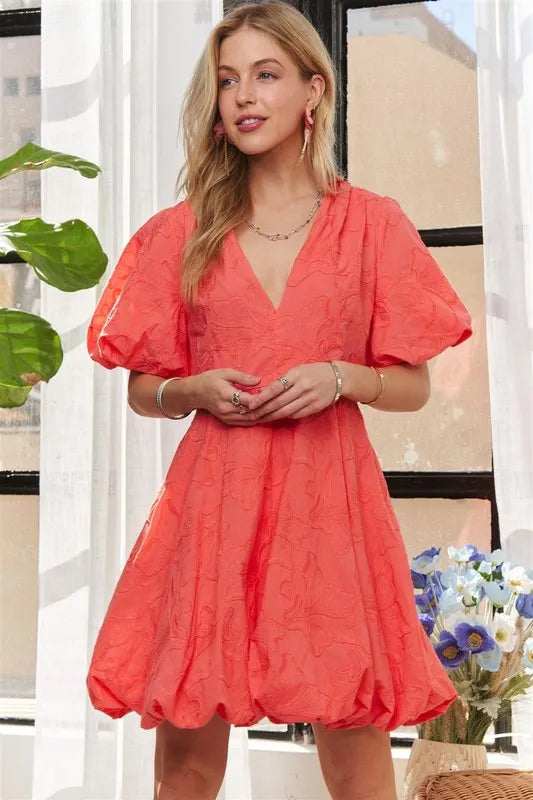 Adora Puff Sleeve Floral Dress 1