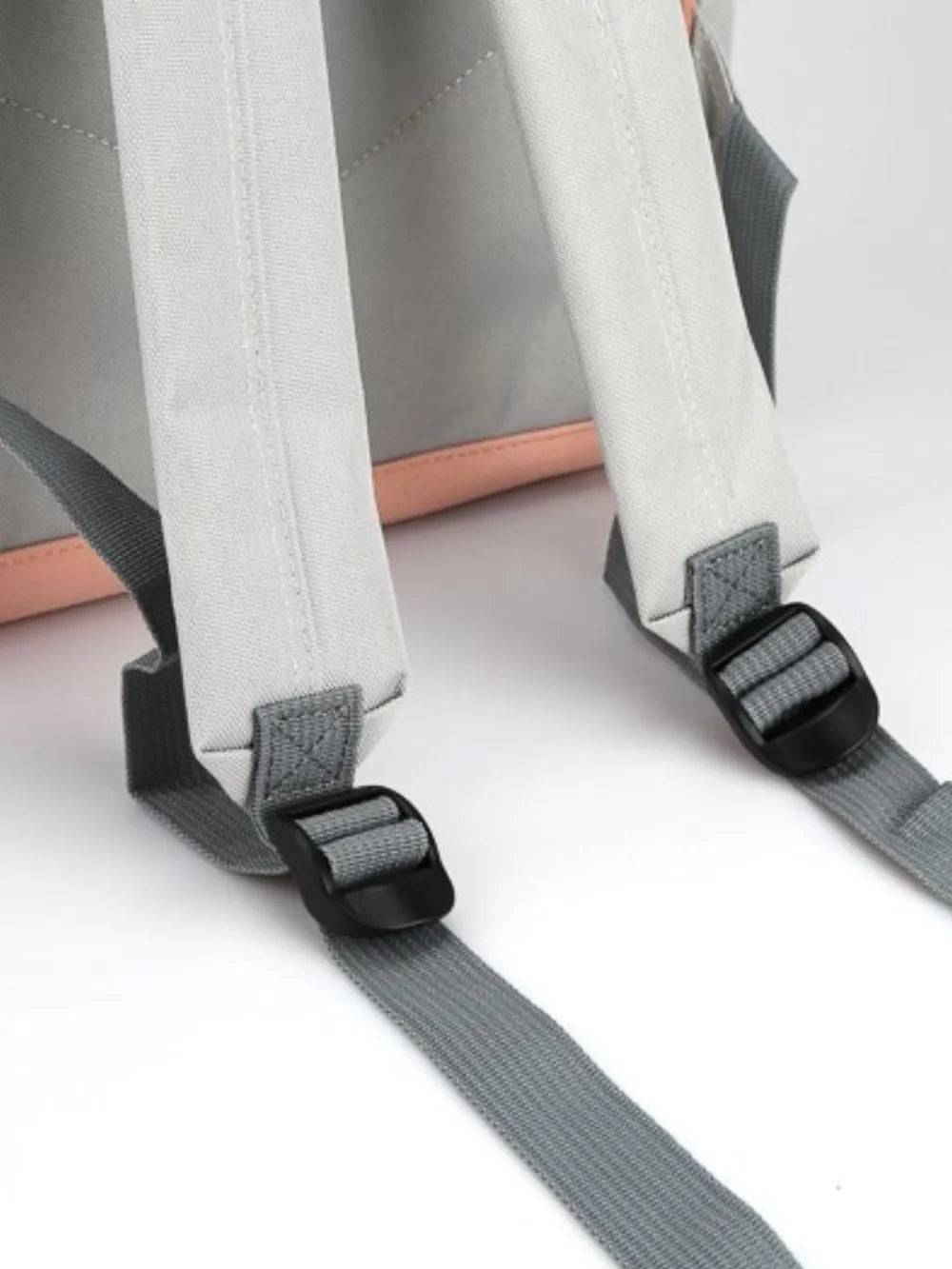 Himawari Contrast Waterproof Canvas Backpack Bag With Side Pockets