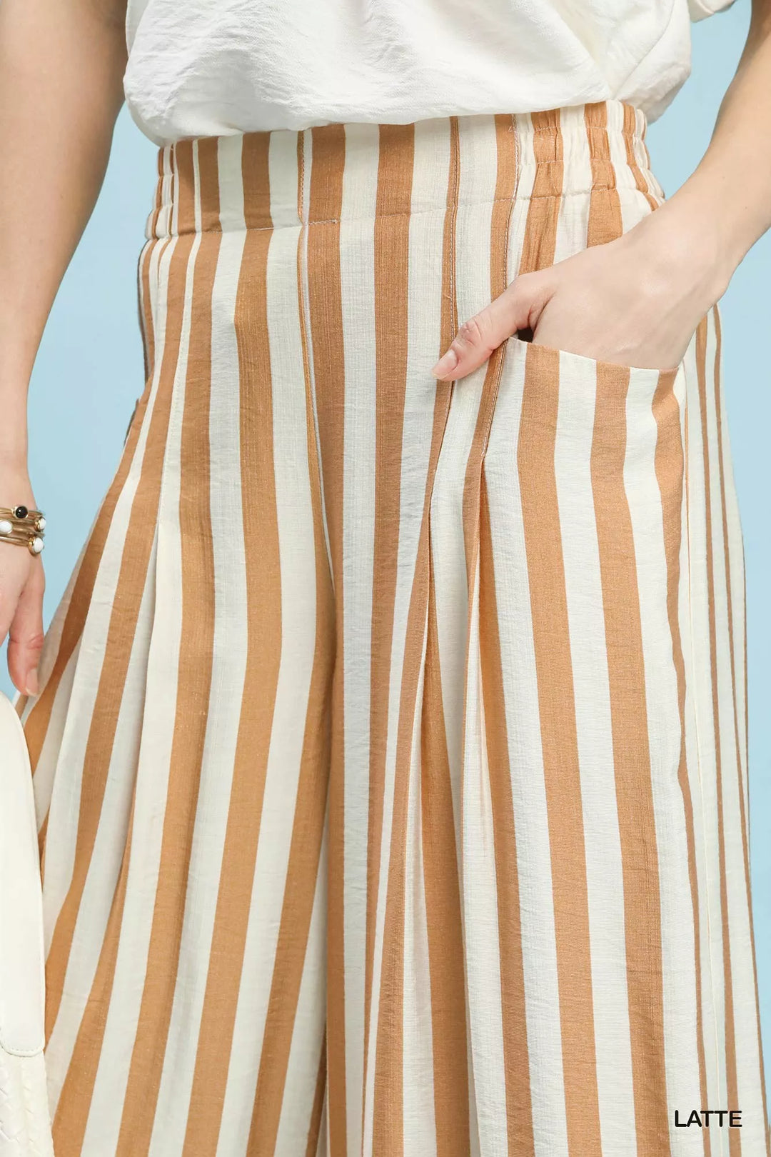 Umgee Vertical Stripe Wide Leg Pants 2