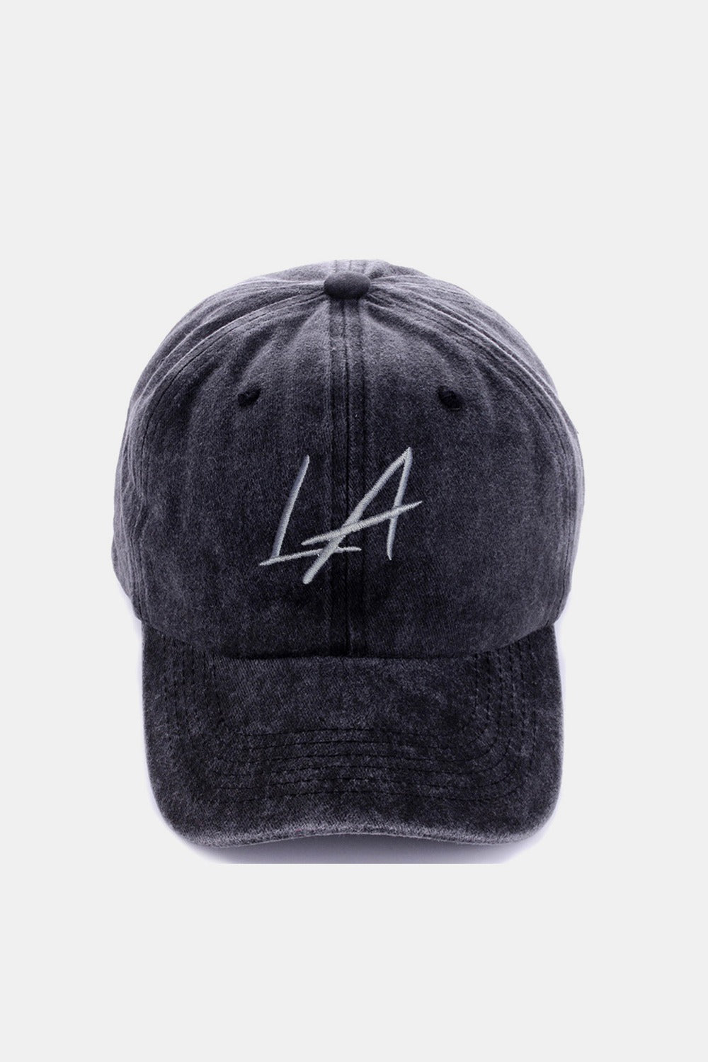 New York Black Zenana Washed Embroidered City Baseball Cap