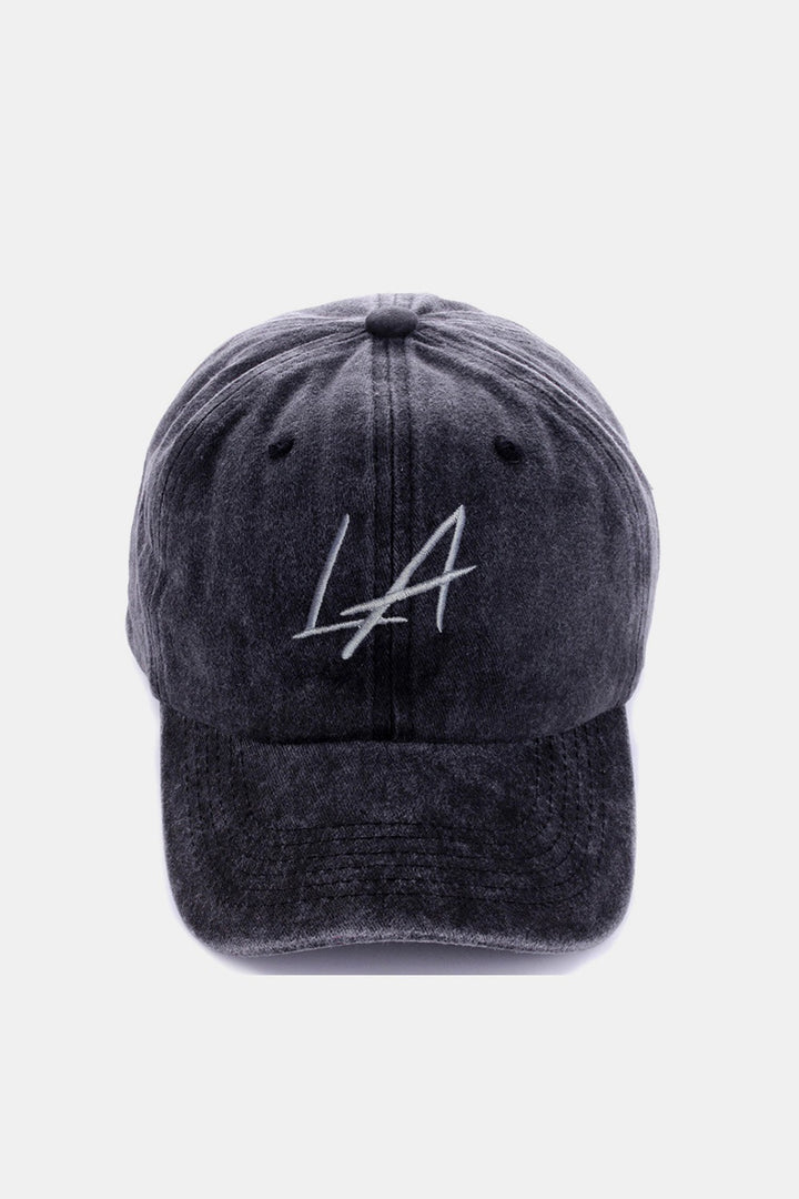 New York Black Zenana Washed Embroidered City Baseball Cap