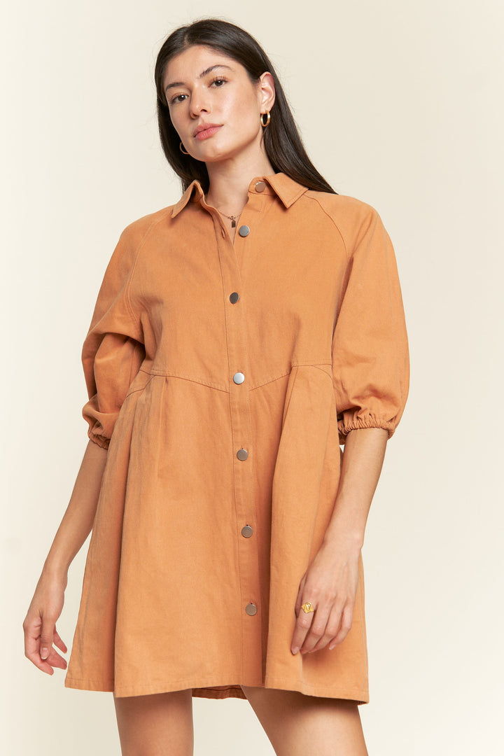 CAMEL Washed Denim Style Dress