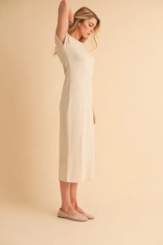Aemi Co Short Sleeve Midi Tee Dress
