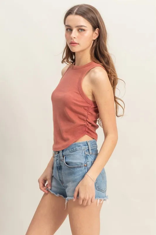 Brick Hyfve Mineral Wash Rib Knit Tank