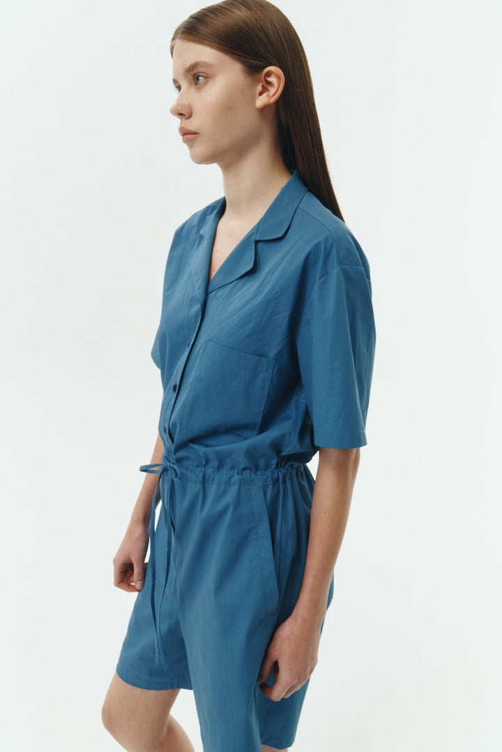 Navy Emma Solid Jumpsuit