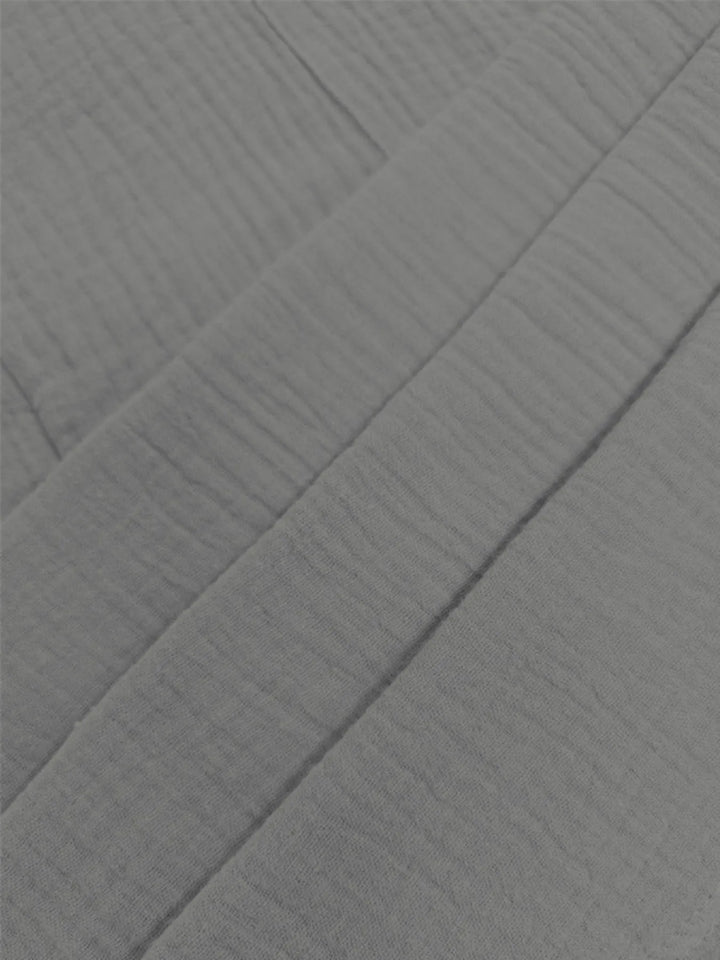 Gray Full Size Casual Wide Leg Textured Overalls Plus Size