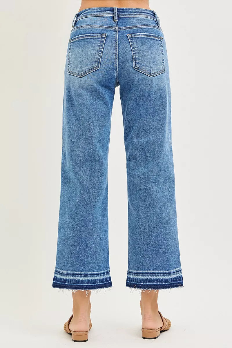 Medium Risen Full Size Slouchy Cropped Boyfriend Jeans Plus Size