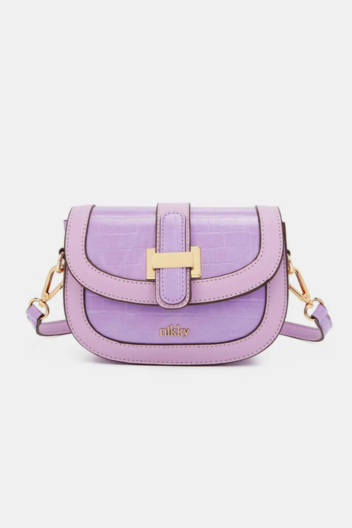 Nicole Lee Usa Croc Embossed Crossbody Bag