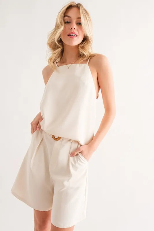 Ivory And The Why Sleeveless Basic Cami Top
