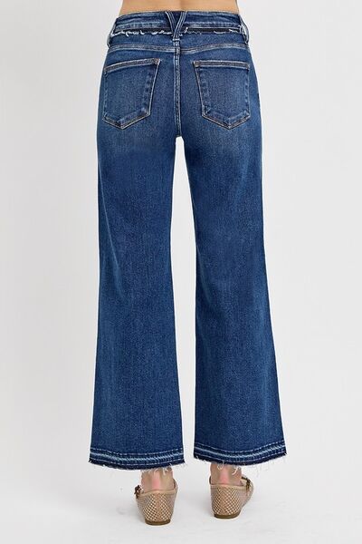 Dark Risen Full Size Tummy Control Bootcut Jeans Plus Size