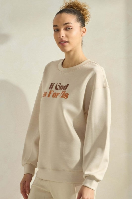 If God Is For Us Ultra Comfy Graphic Sweatshirt