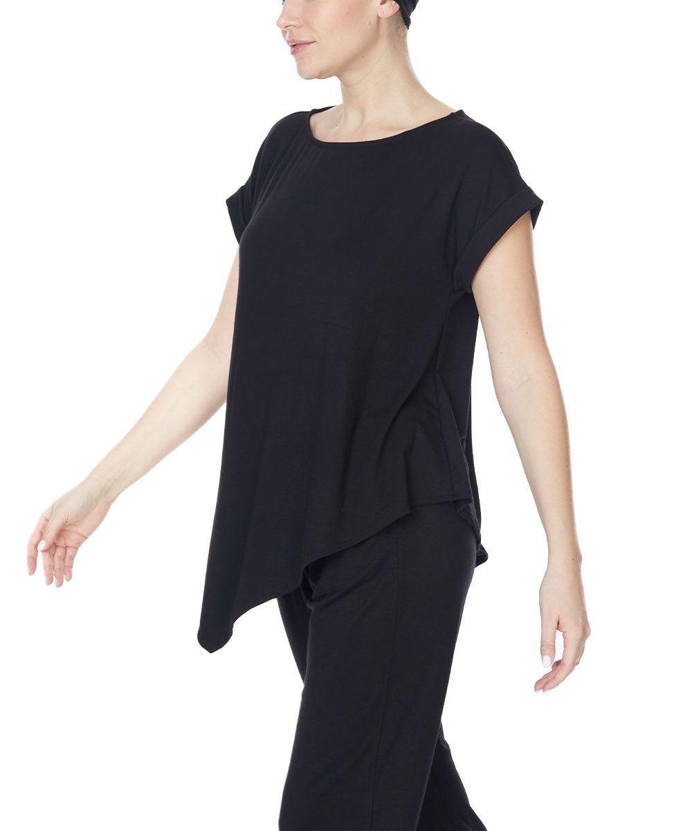Dull Grey Bamboo Assymestric Tunic