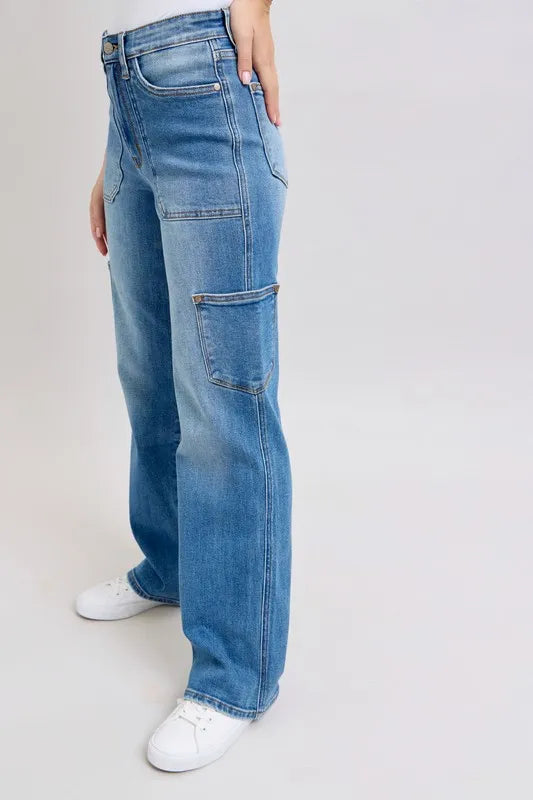 Md Judy Blue Full Size High Waist 90S Straight Jeans Plus Size