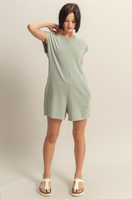 Hyfve Round Neck Cap Sleeve Relaxed Fit Breezy Romper
