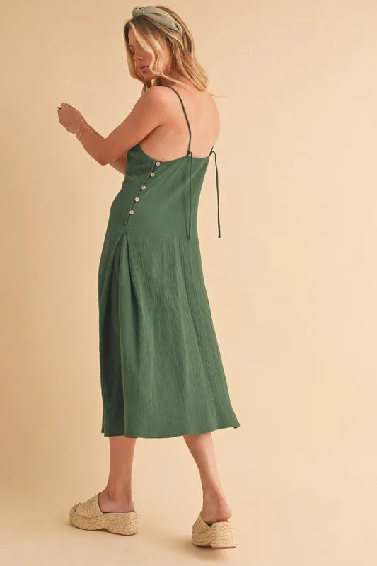 Aemi Co Side Button Midi Cami Dress 2