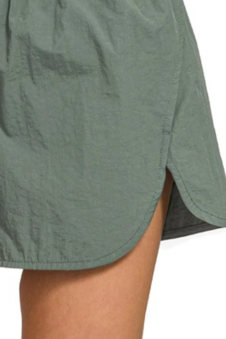 Ash Jade Zenana Windbreaker Smocked Waistband Running Shorts