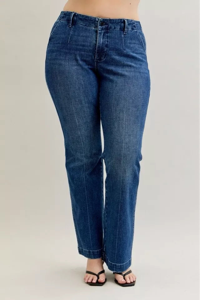 Dk Judy Blue Full Size Mid Rise Bootcut Jeans With Welt Pockets Plus Size