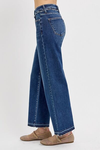 Dark Risen Full Size Tummy Control Bootcut Jeans Plus Size