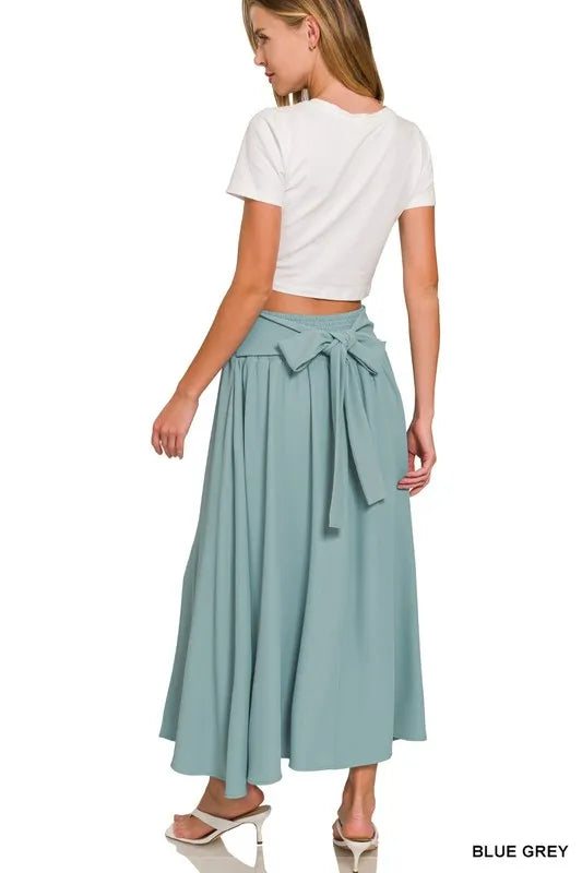 Zenana Heavy Woven Span Crop Tee Skirt Set 6