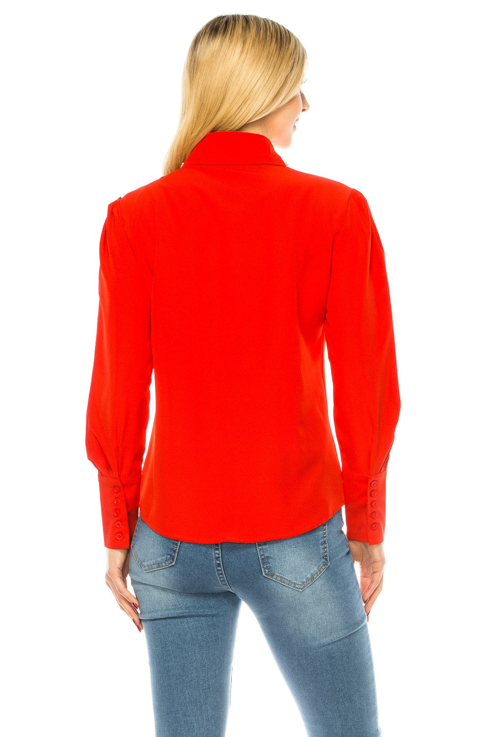 Women Button Down Long Sleeve Blouse