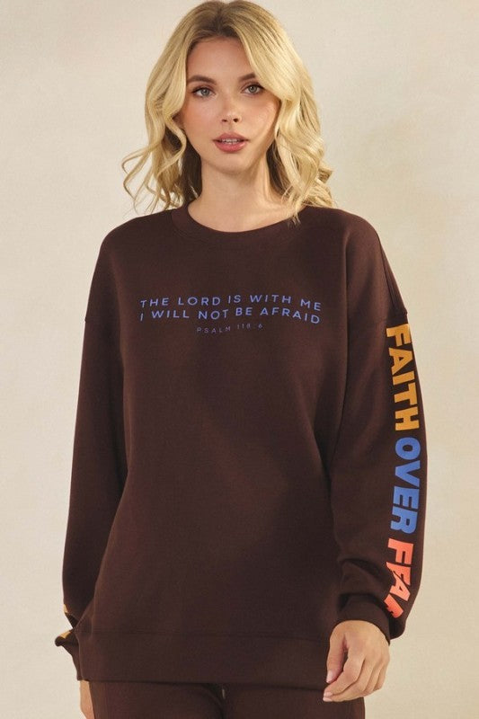 Faith Over Fear Ultra Comfy Graphic Sweatshirt