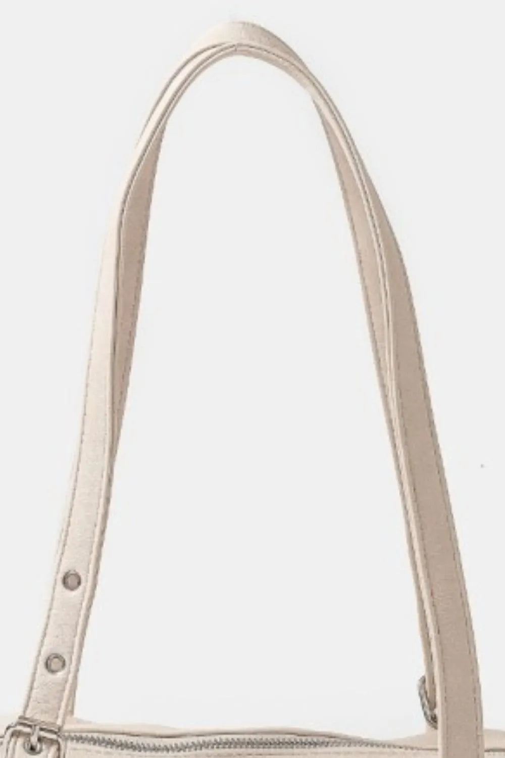 Fame Multi Grommet Belt Strap Rustic Rectangular Hand Bag 1