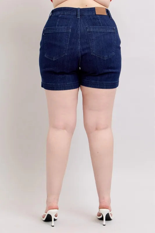 Dk Judy Blue Plus Size High Waist Denim Shorts