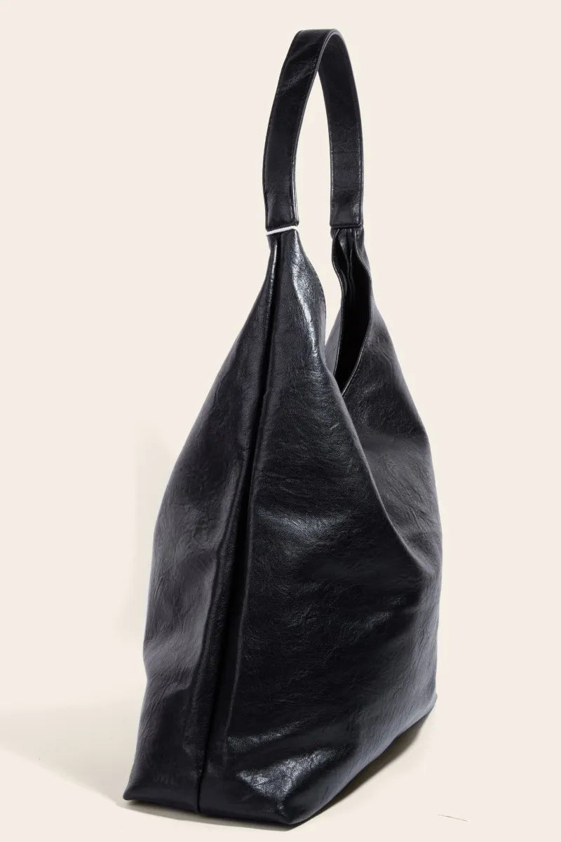 Fame Faux Leather Tote Bag 1