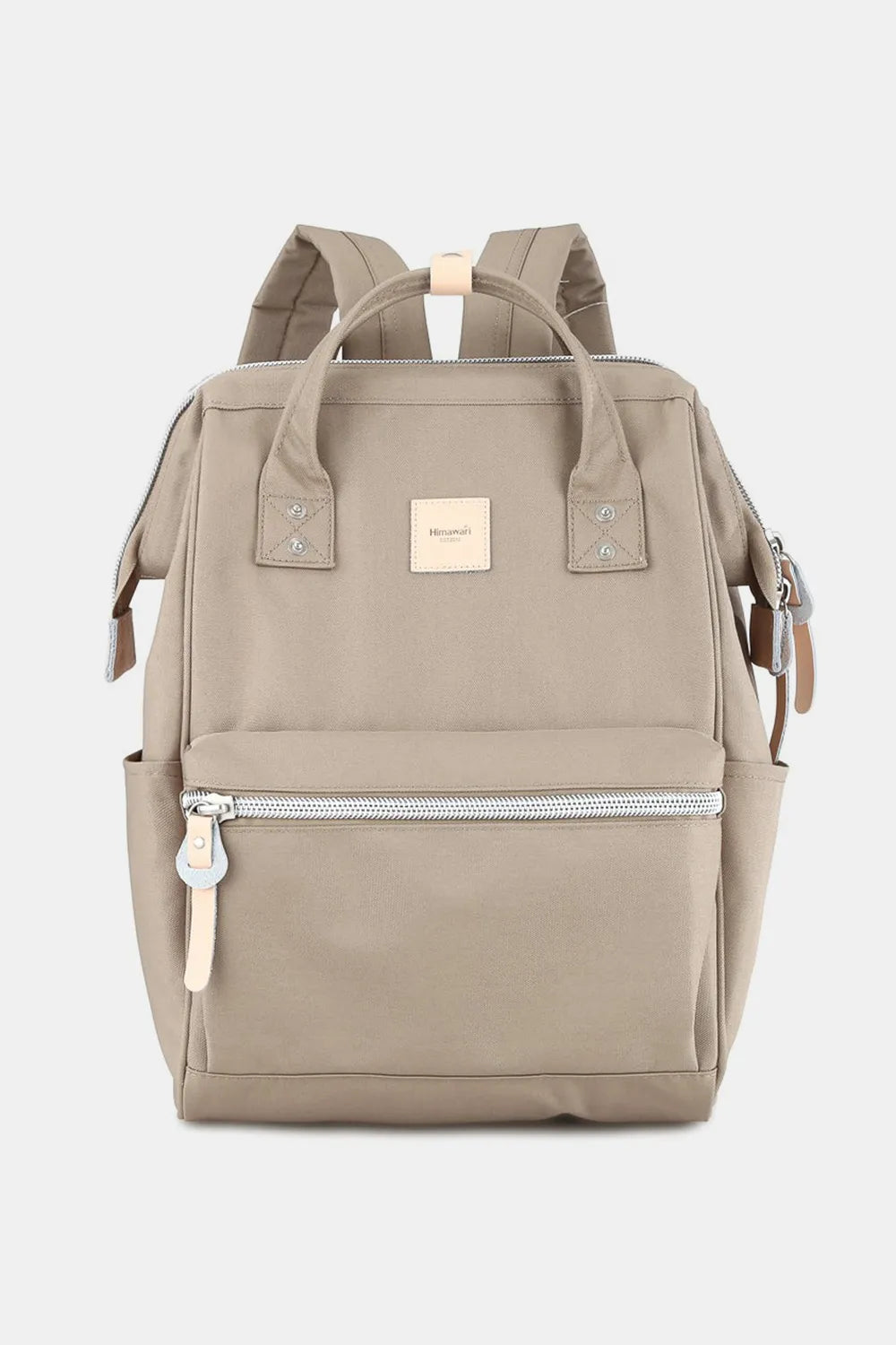 Pink Himawari Water Resistant Canvas Backpack Bag With Side Pockets
