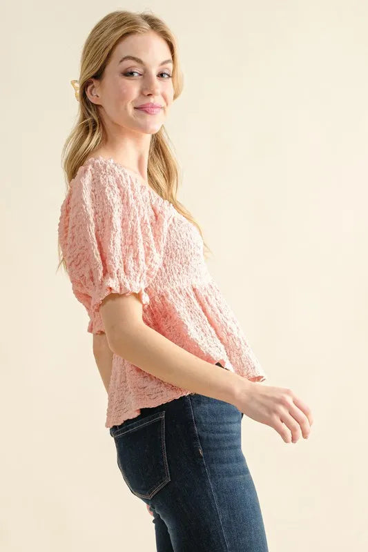 Blossom And The Why Lovely Textured And Smocked Top 3