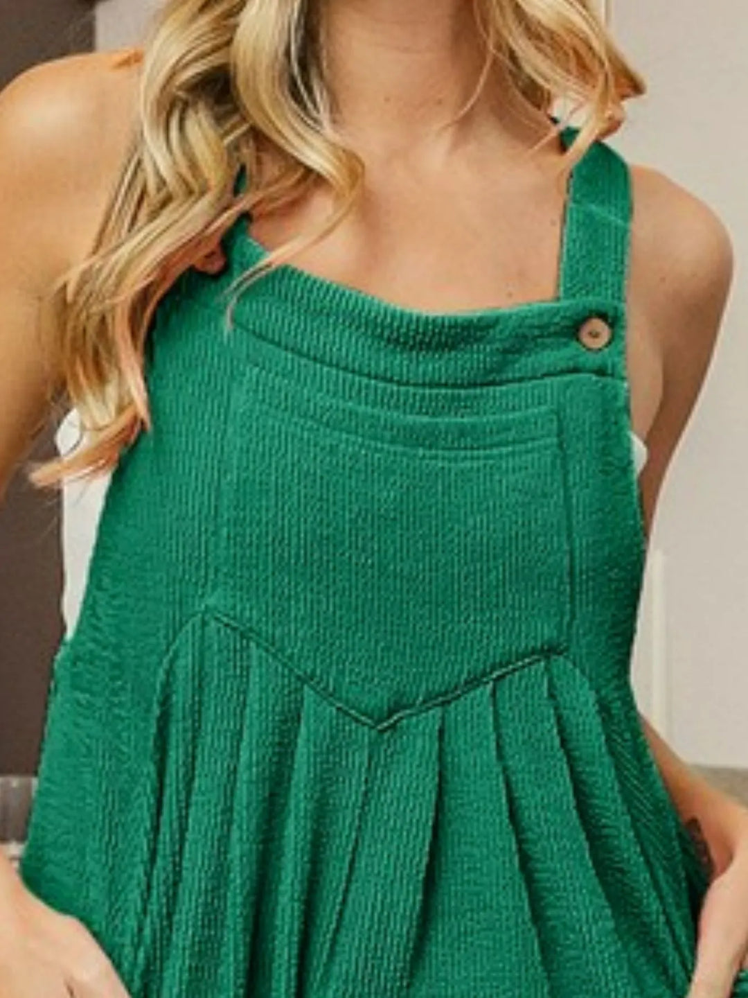 Jade Bibi Crinkle Rib Textured Wide Leg Shortalls