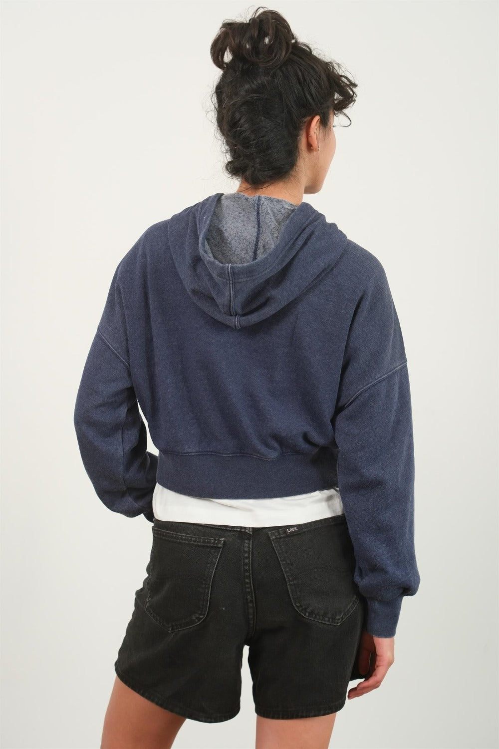 Dark Night Hyfve Drop Shoulder Cropped Hoodie