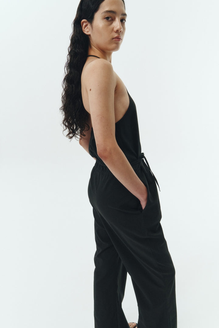 Khaki Gray Daisy Solid Jumpsuit