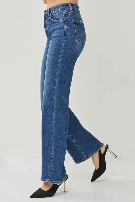 Dark Risen High Rise Straight Jeans 2