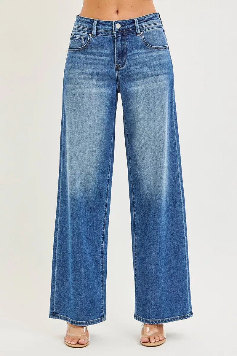 Medium Risen Slouchy Baggy Jeans With Pockets