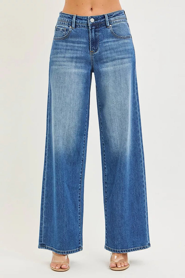 Medium Risen Slouchy Baggy Jeans With Pockets