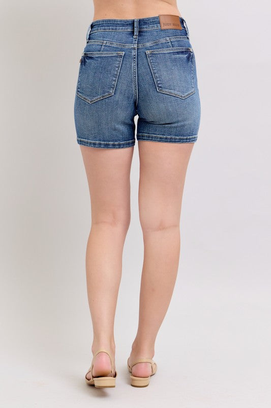 Medium Judy Blue Full Size High Waist Denim Shorts Plus Size