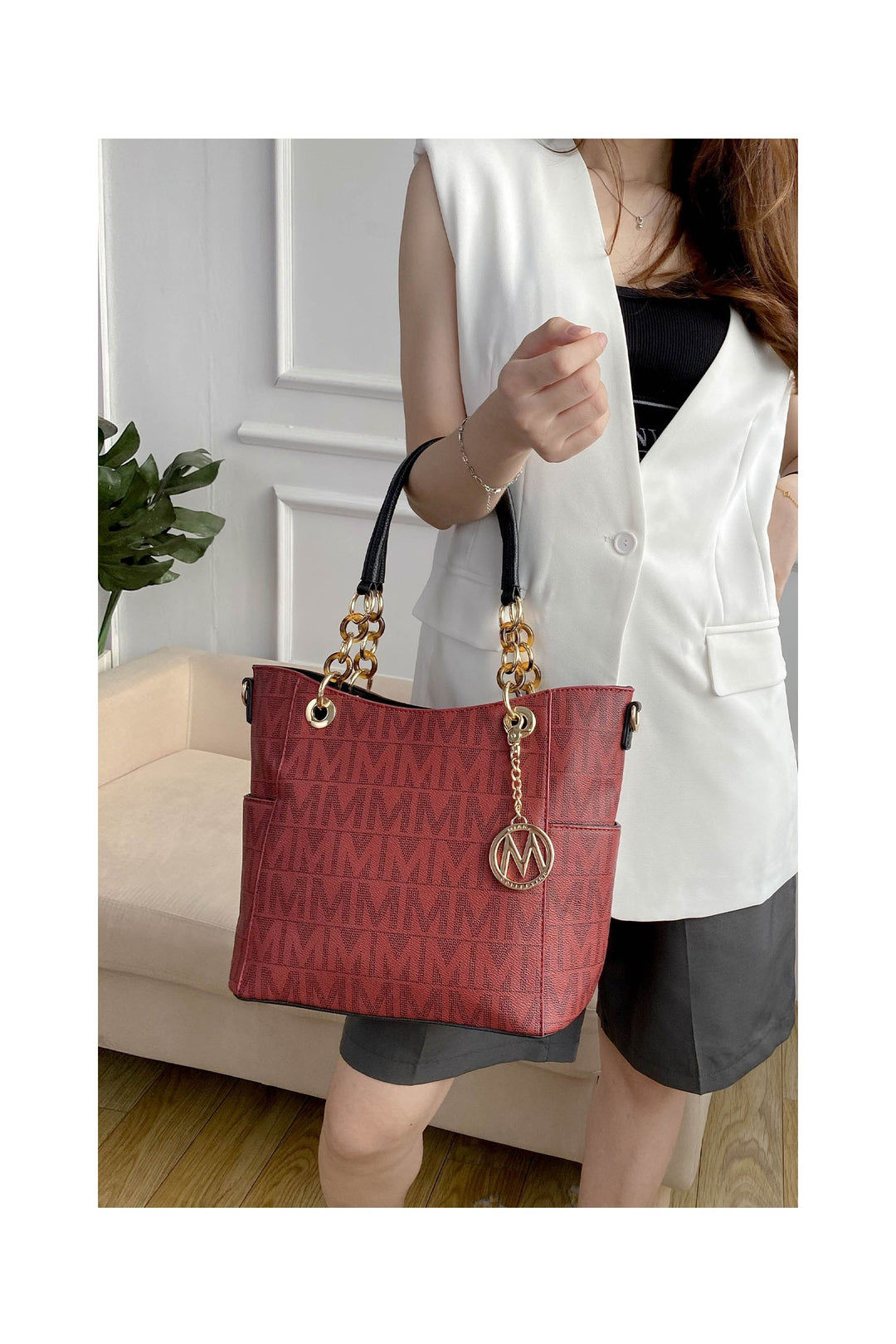 Beige Mkf Kissaten Milan M Signature Tote By Mia K