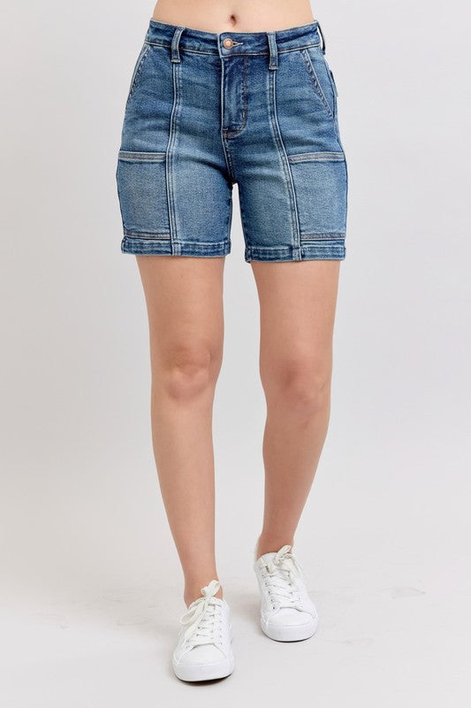 Medium Judy Blue Full Size High Rise Denim Shorts Plus Size