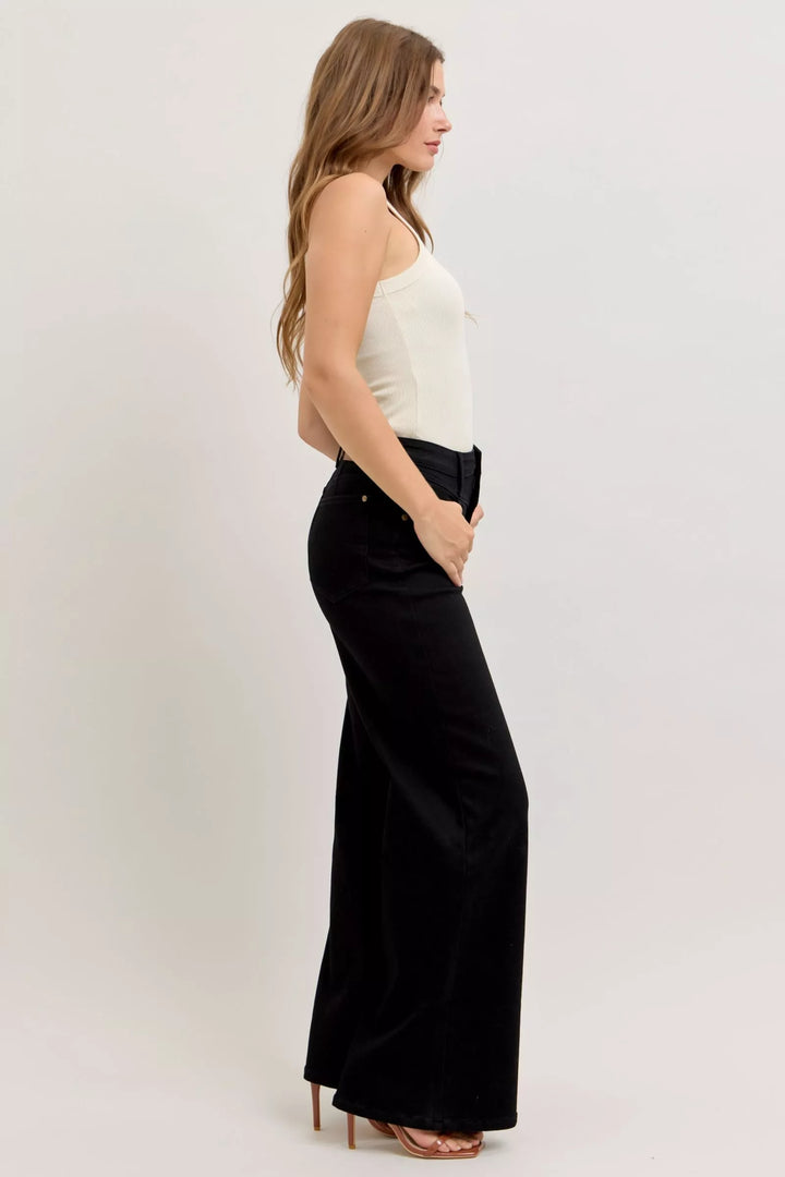 Bk Judy Blue High Waisted Wide Leg Jeans 1