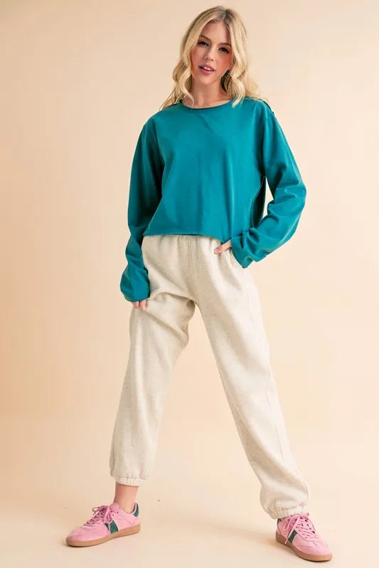Aemi Co Drawstring Elastic Waist Joggers 4