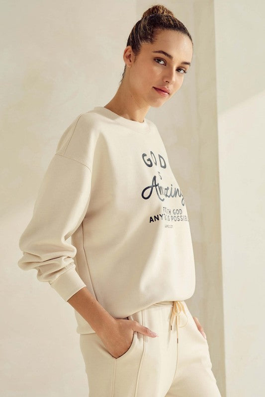 God Is Amazing Ultra Comfy Pullover Sweatshirt