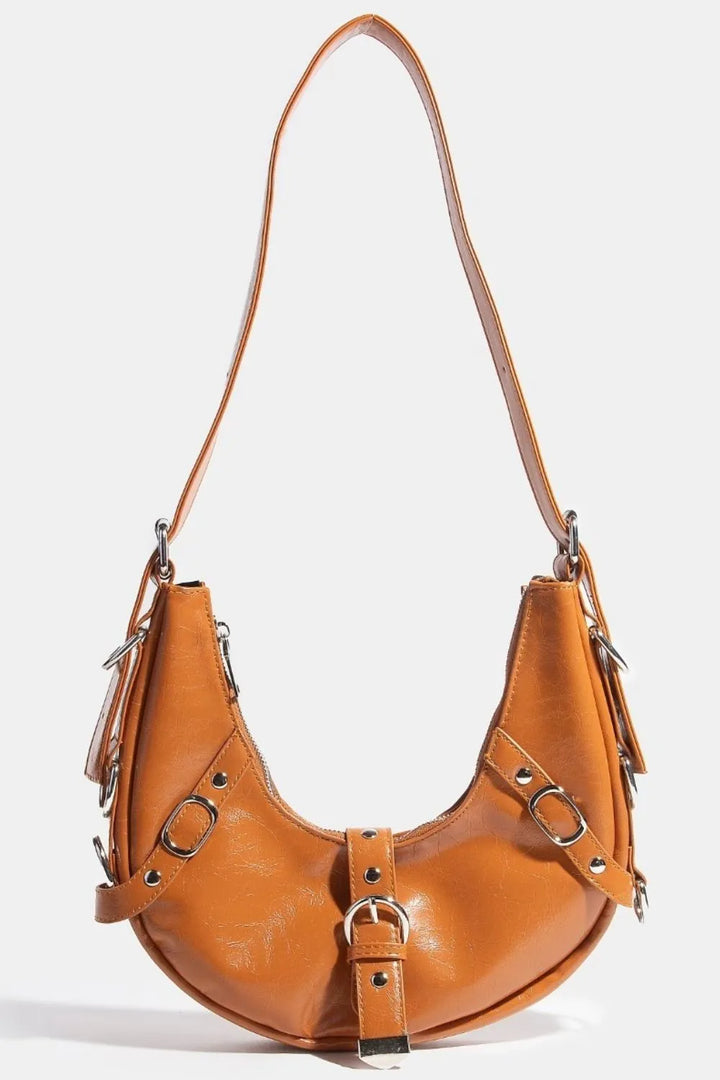 Br Fame Multi Belt Strap Accent Shoulder Bag