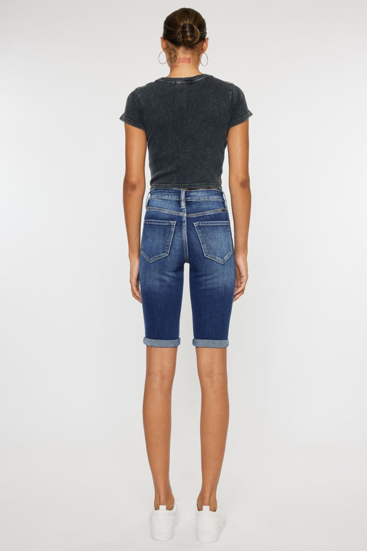 Medium Kancan Full Size Cats Whiskers Button Fly Denim Shorts