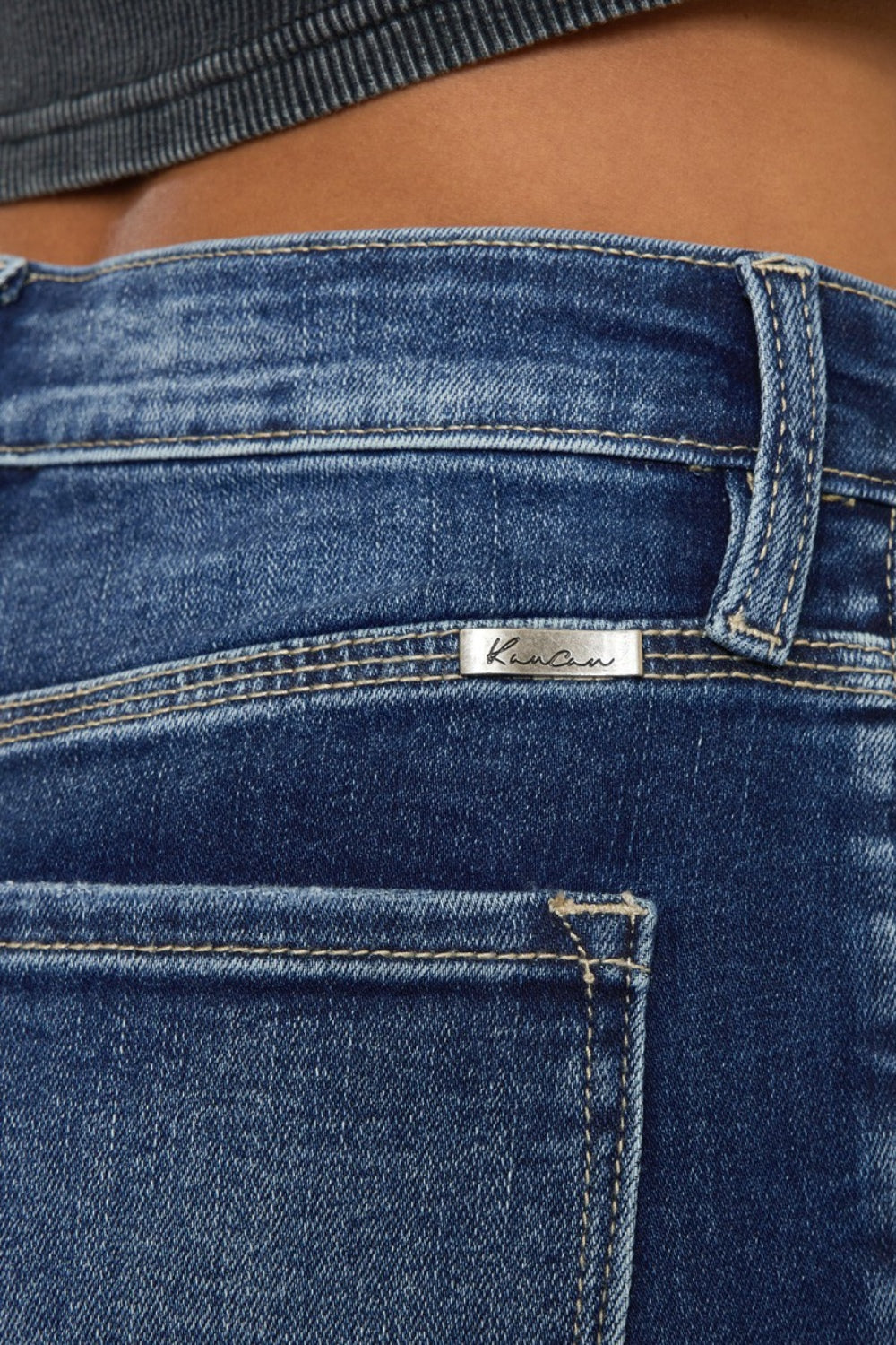 Medium Kancan Full Size Cats Whiskers Button Fly Denim Shorts